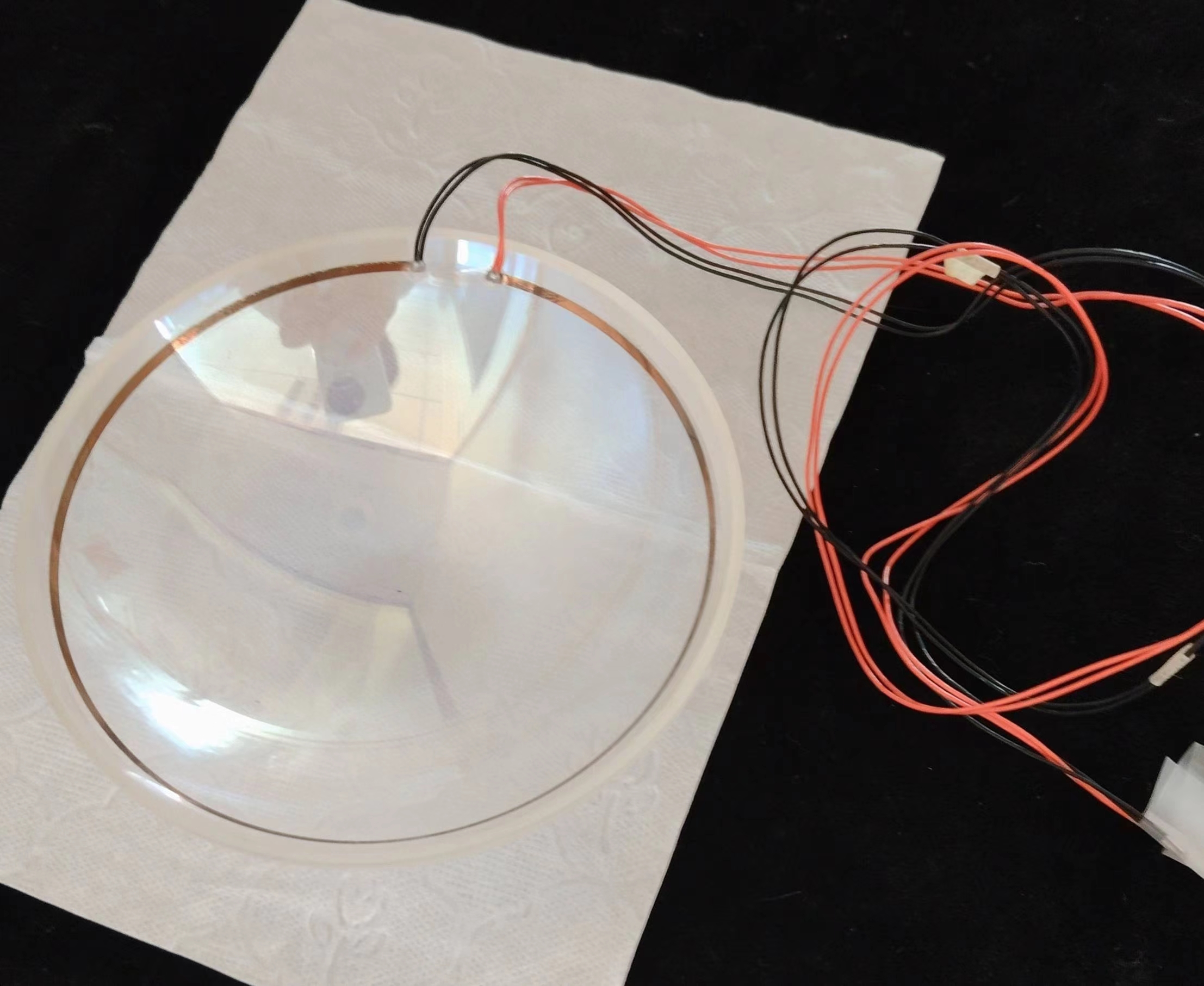 Instrumented transparent optical dome